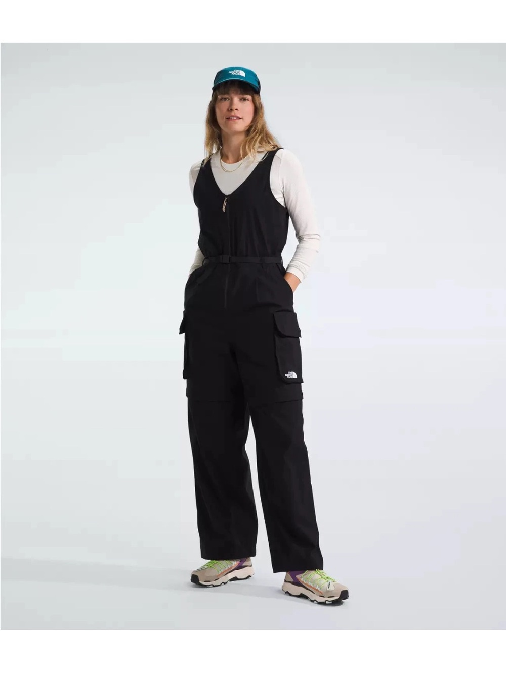 The North Face Black Women's Cargo Overalls with Utility Pockets